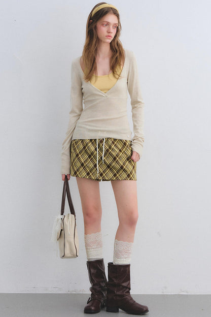 Wool Blend Color-Blocked Sweater