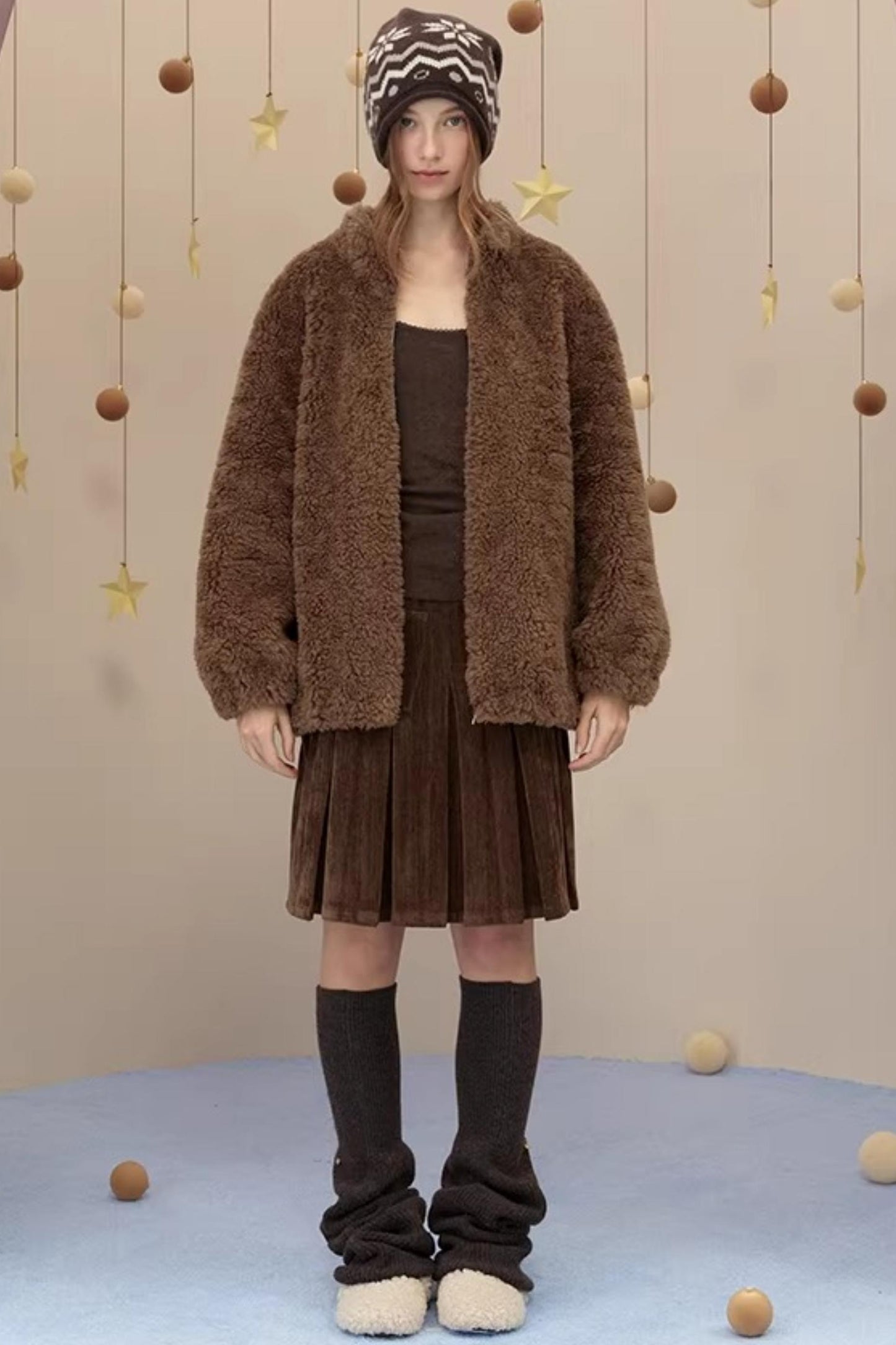 Reversible Suede Pleated Skirt