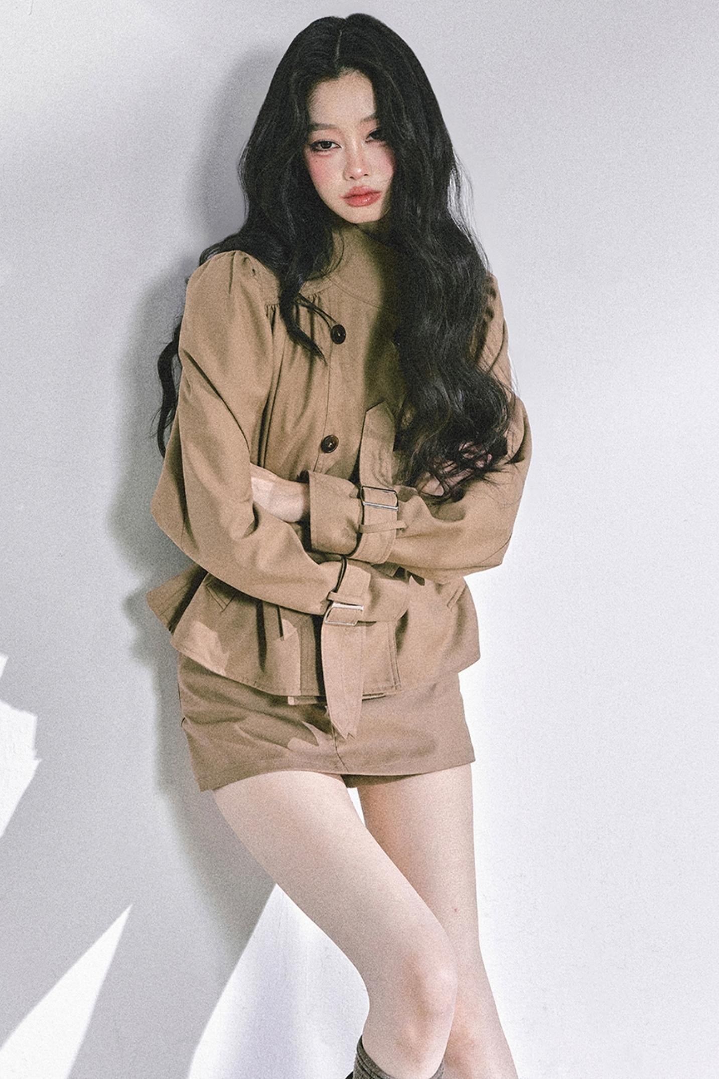 French Autumn Coat & Skirt Set-Up