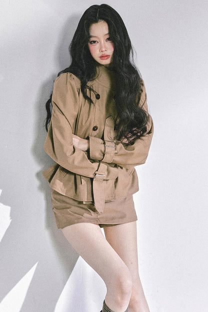 French Autumn Coat & Skirt Set-Up