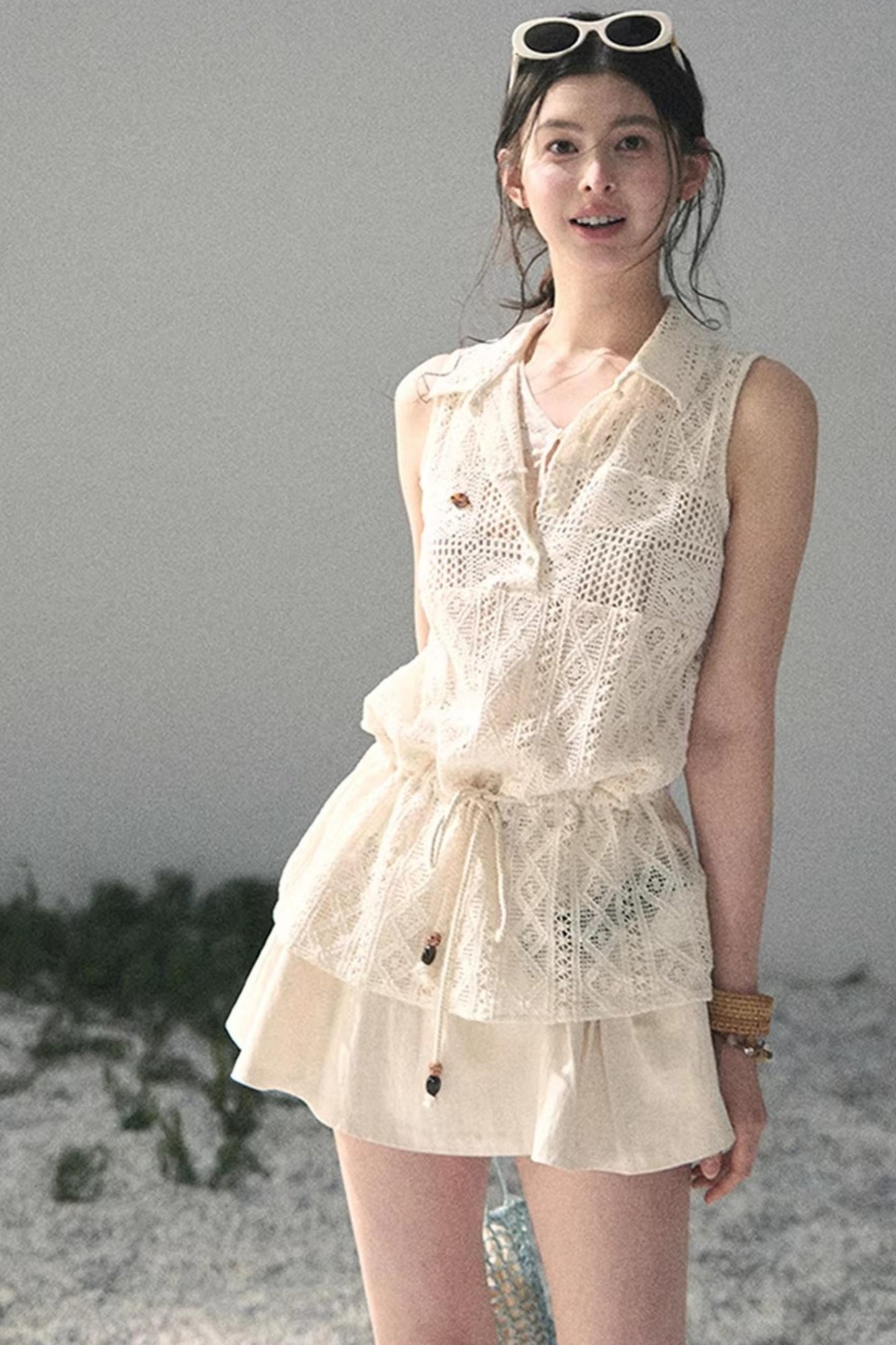 Lace Hollow-Out Summer Top