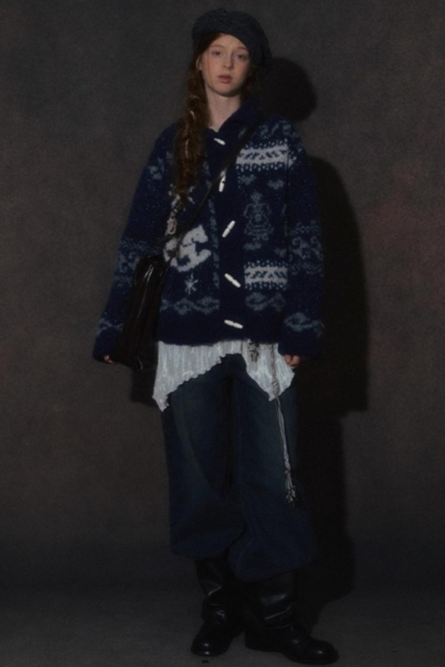 Retro Collegiate Knitted Cardigan