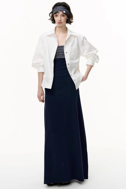 Tencel Waist Long Dress Set-Up