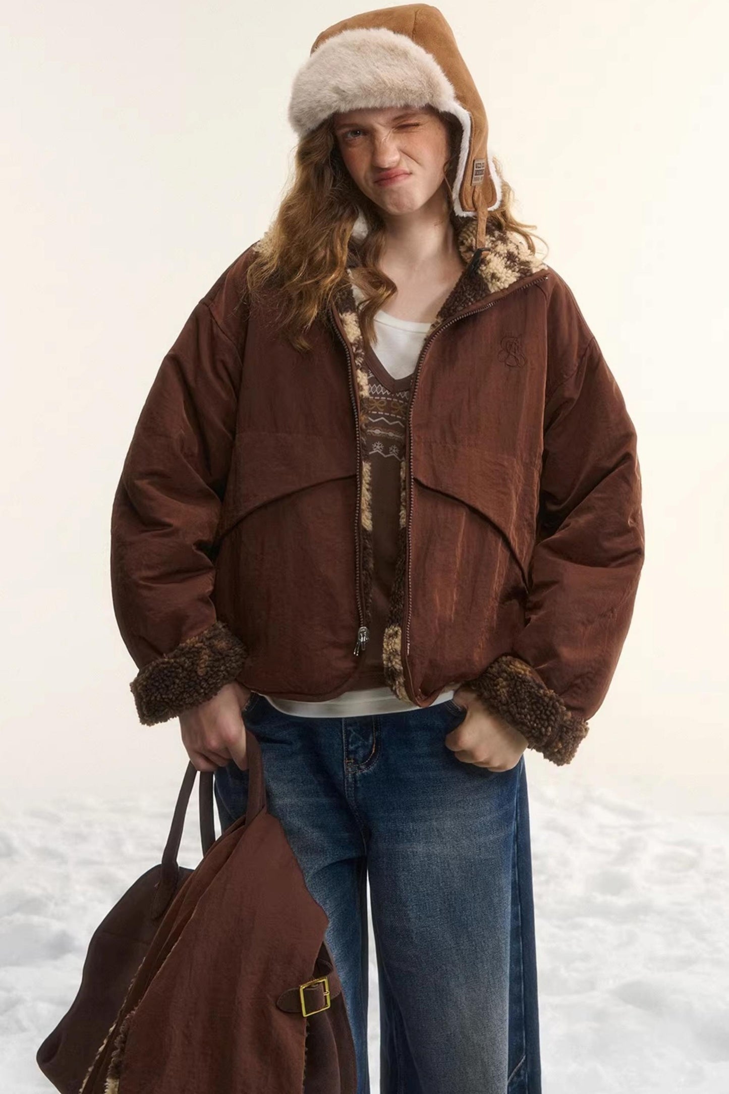 Reversible Fair Isle Fleece Jacket Set