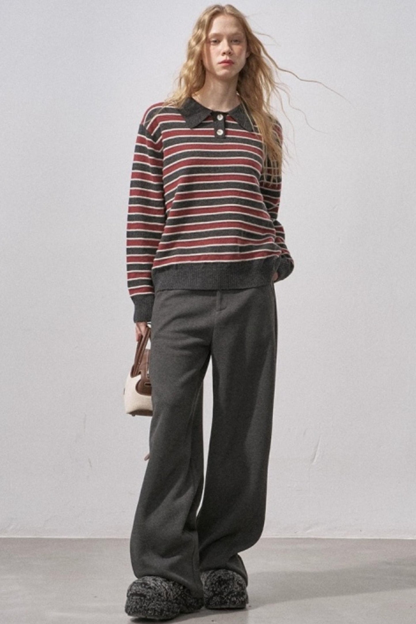 Wool Blend Scimitar Pants