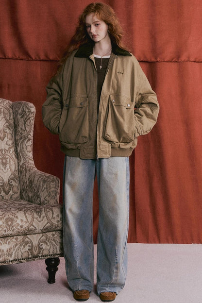 Corduroy Patchwork Retro Jacket Set-Up