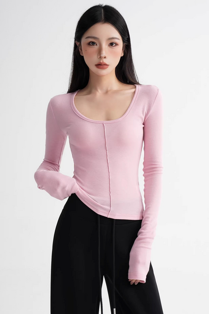 Wool Slim-Fit Stacked Top