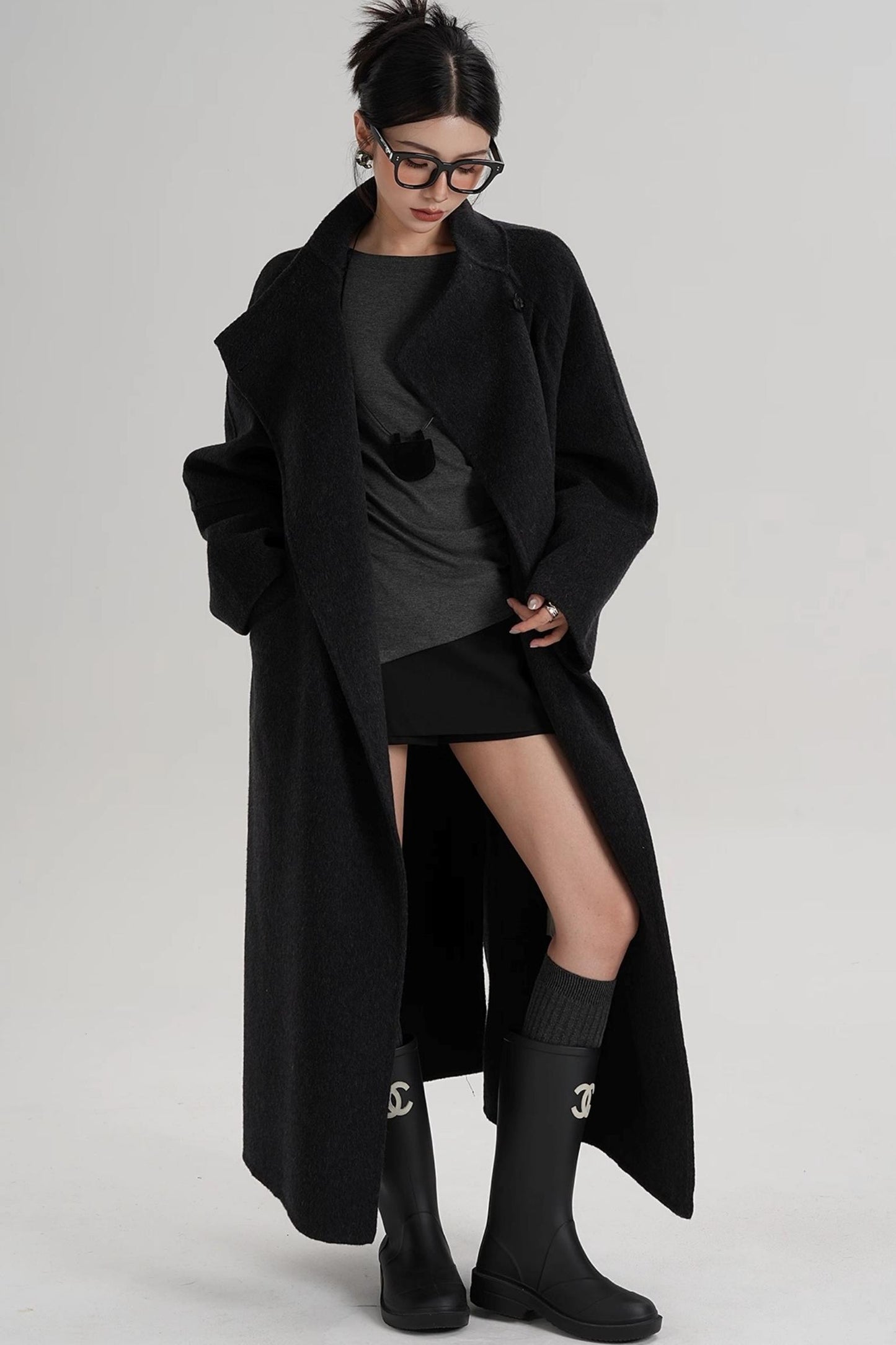 Elegant Wool Reversible Jacket