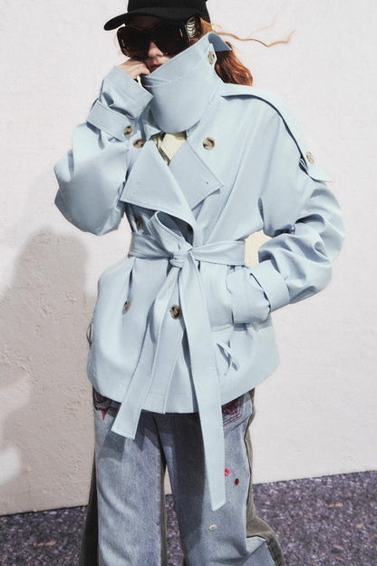 Classic Stand-Up Collar Trench Coat
