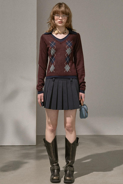 Silk Classic Pleated Puffy Short Skirt