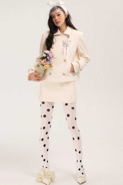 Flight Diary Woolen Jacket & Skirt Set-Up