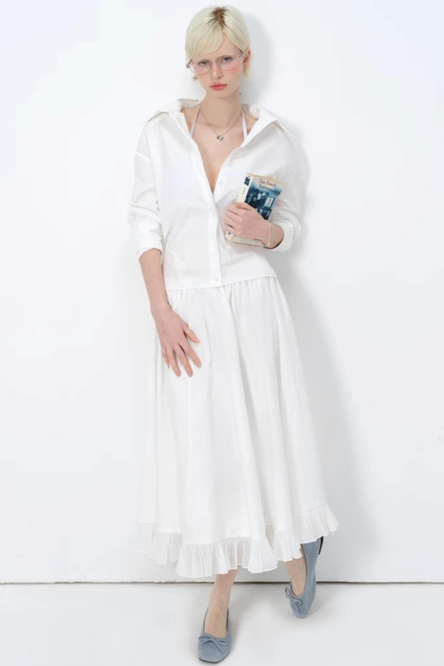 High-Waist A-Line Skirt