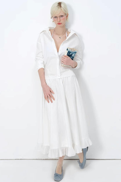 High-Waist A-Line Skirt