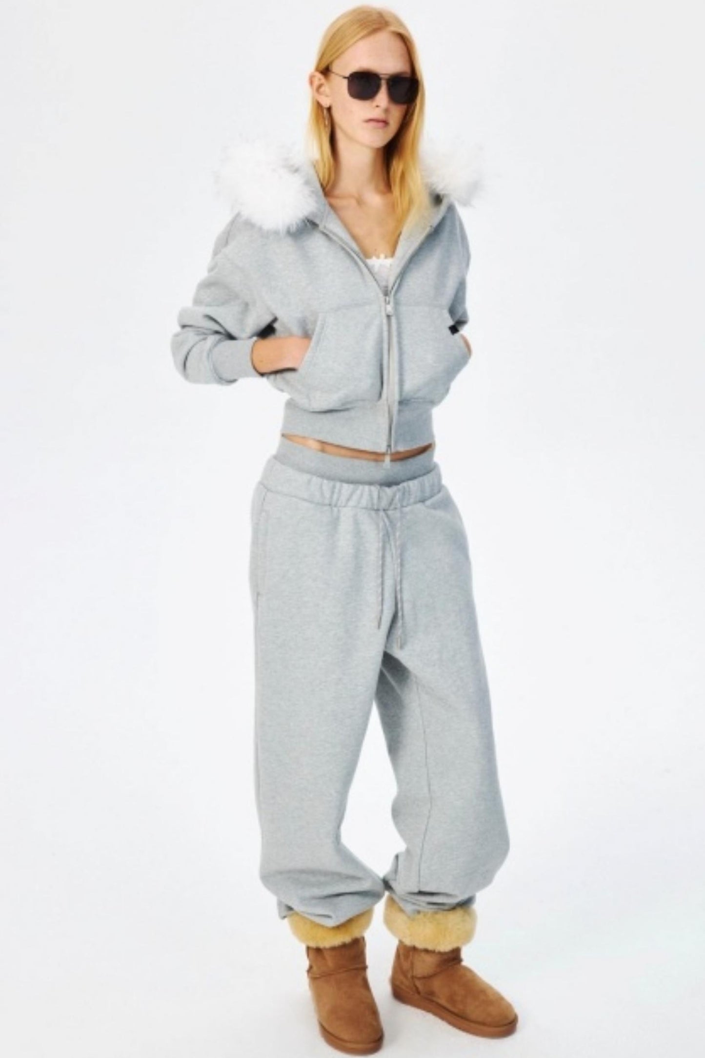 Low Waist Fleece Thermal Sweatpants