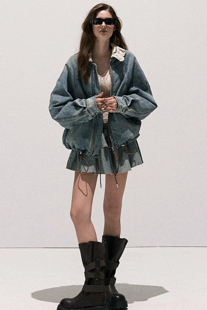 Vintage Braided Denim Jacket Set-Up