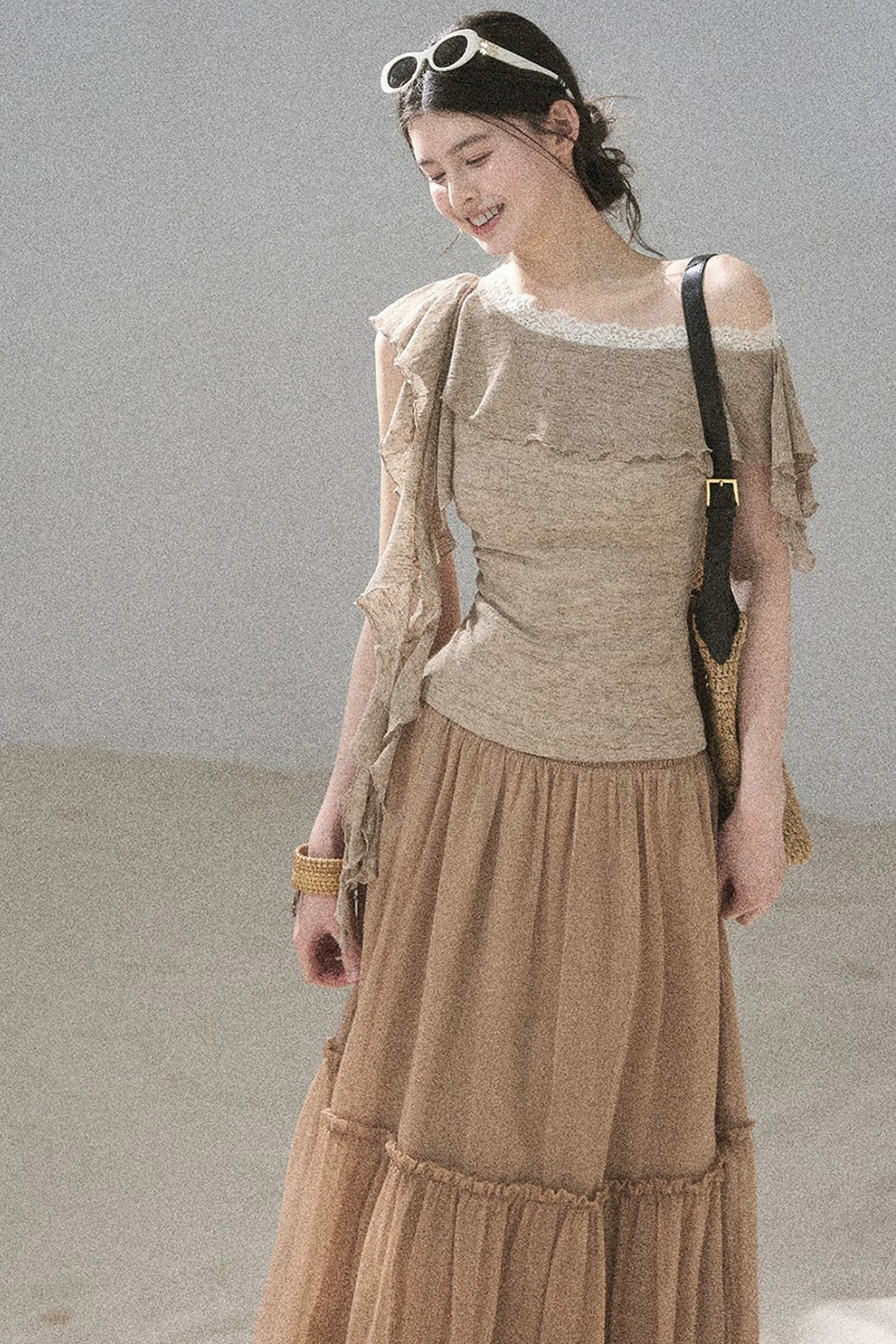 Before the Sunset Lace Off-Shoulder Top