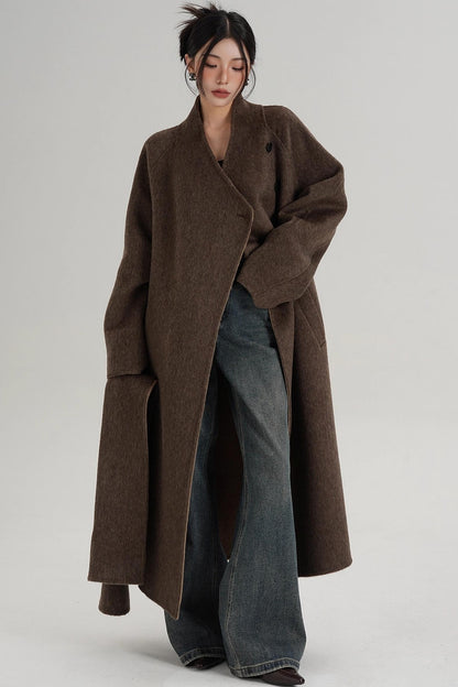 Reversible Long Wool Coat