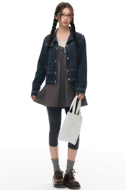 Fake Two-Piece Cotton Top