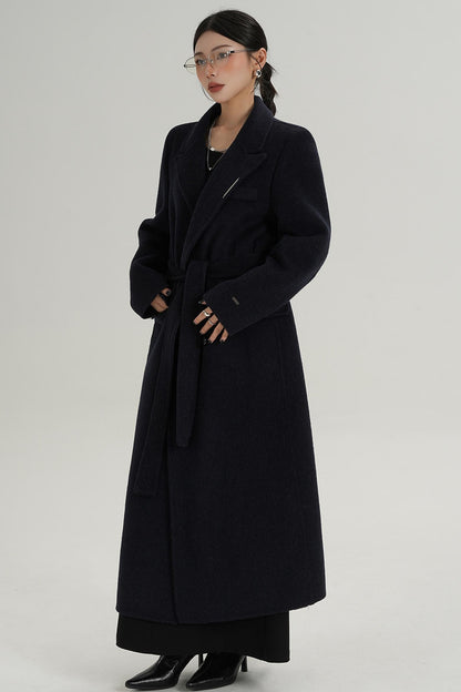 Wool Elegance Long Trench Coat