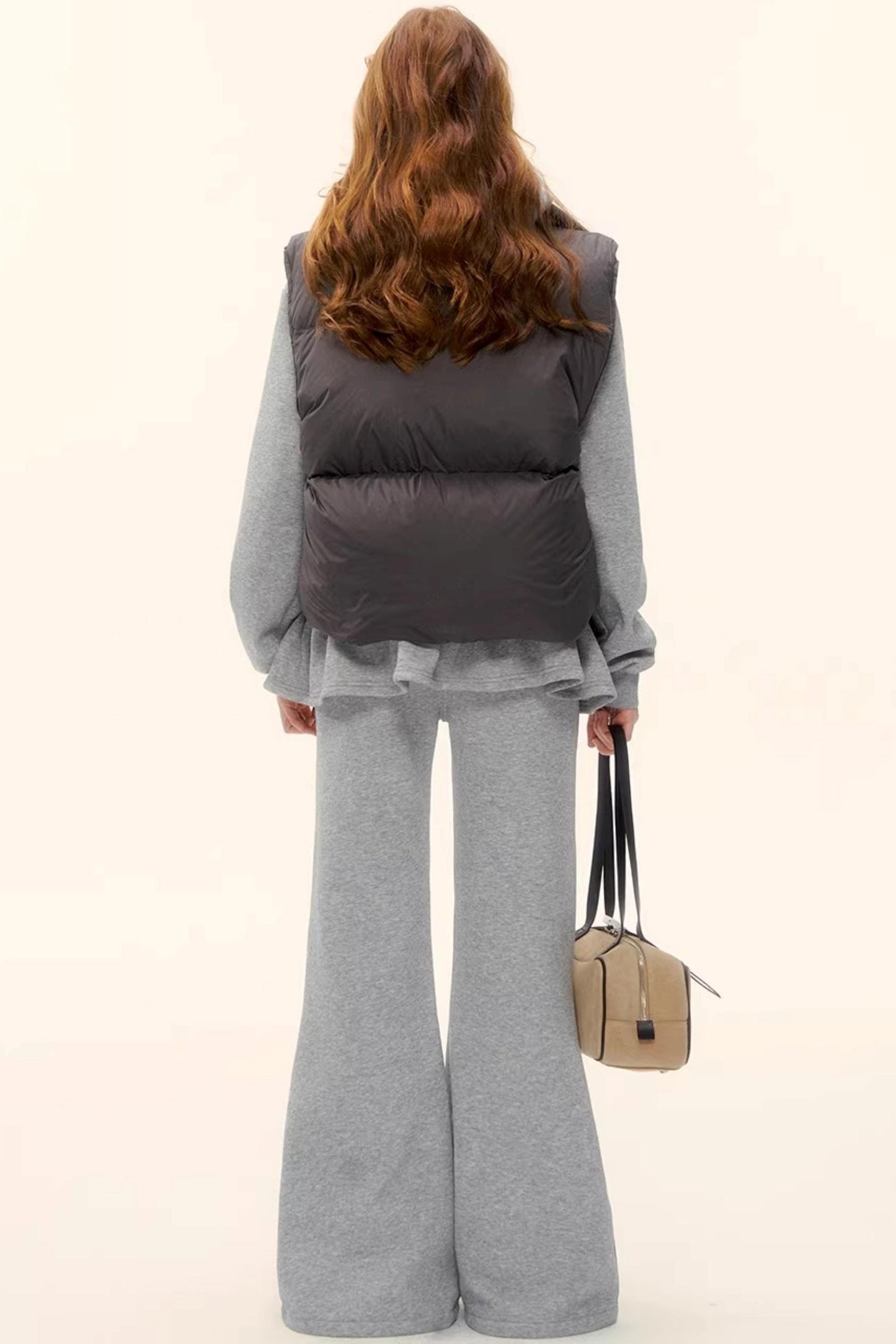 Fleece-Lined Flared Casual Pants