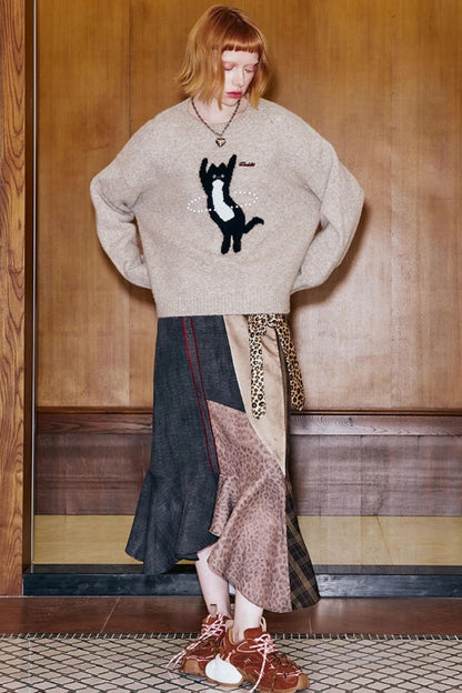 Laser Beaded Knitted Sweater