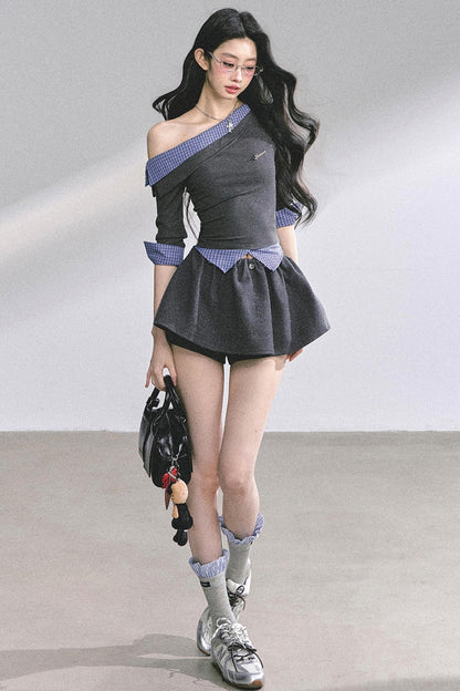 Gray Tone Striped T-Shirt