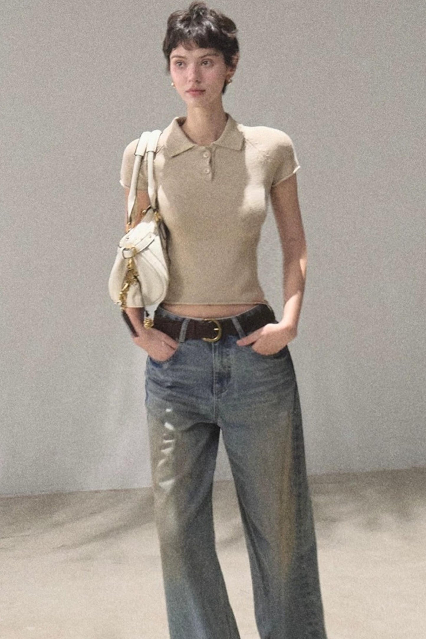 Vintage Hand-Painted Jeans Set