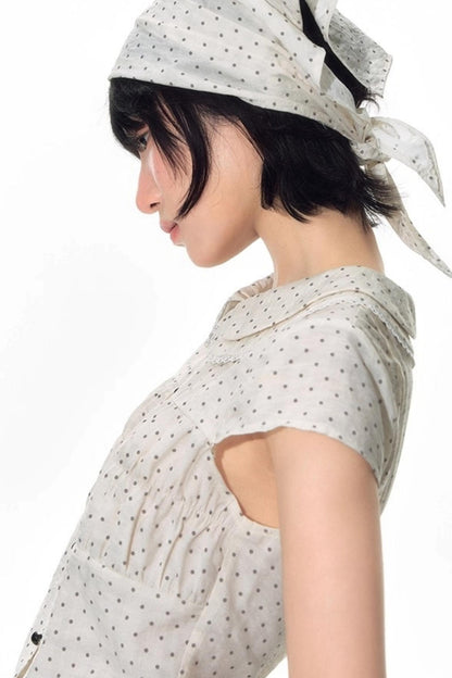 Nap Dot Mesh Culottes Set-Up