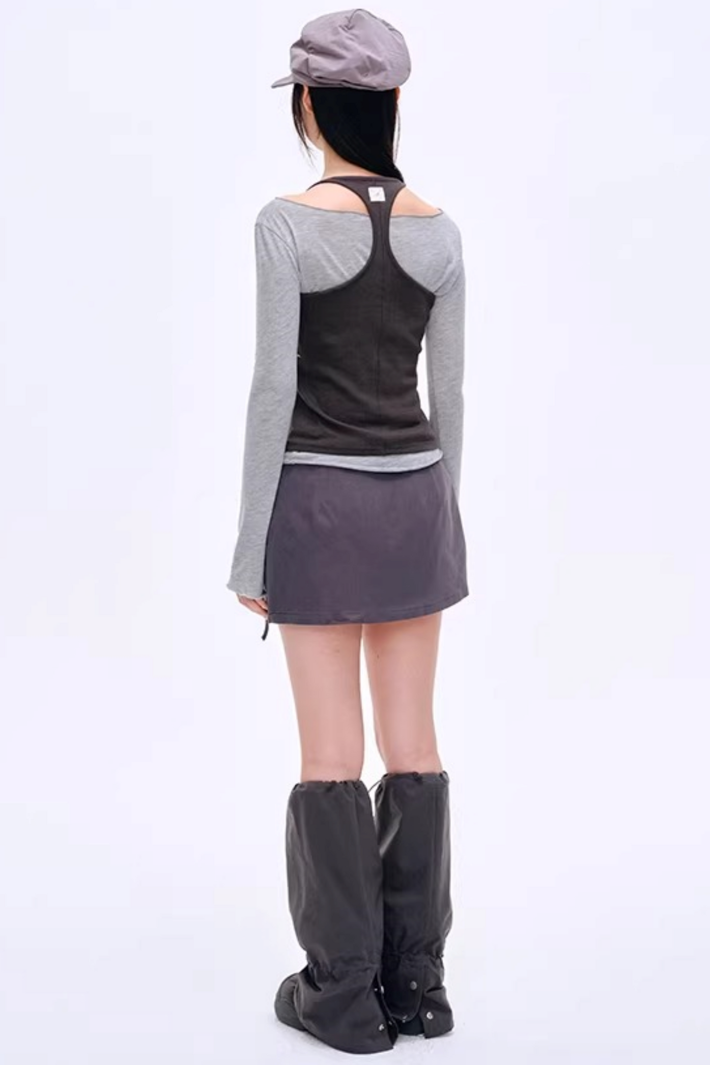 Side Slit Hip-Hugging Skirt Pants
