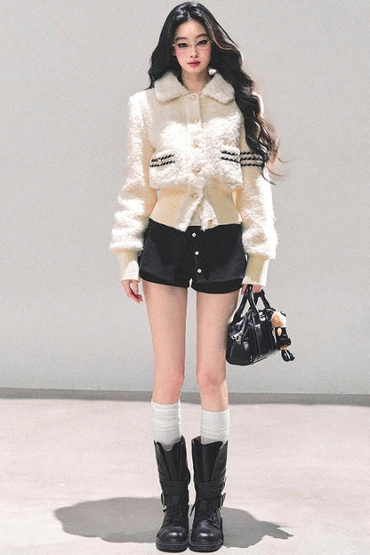 Black Autumn A-Line Shorts