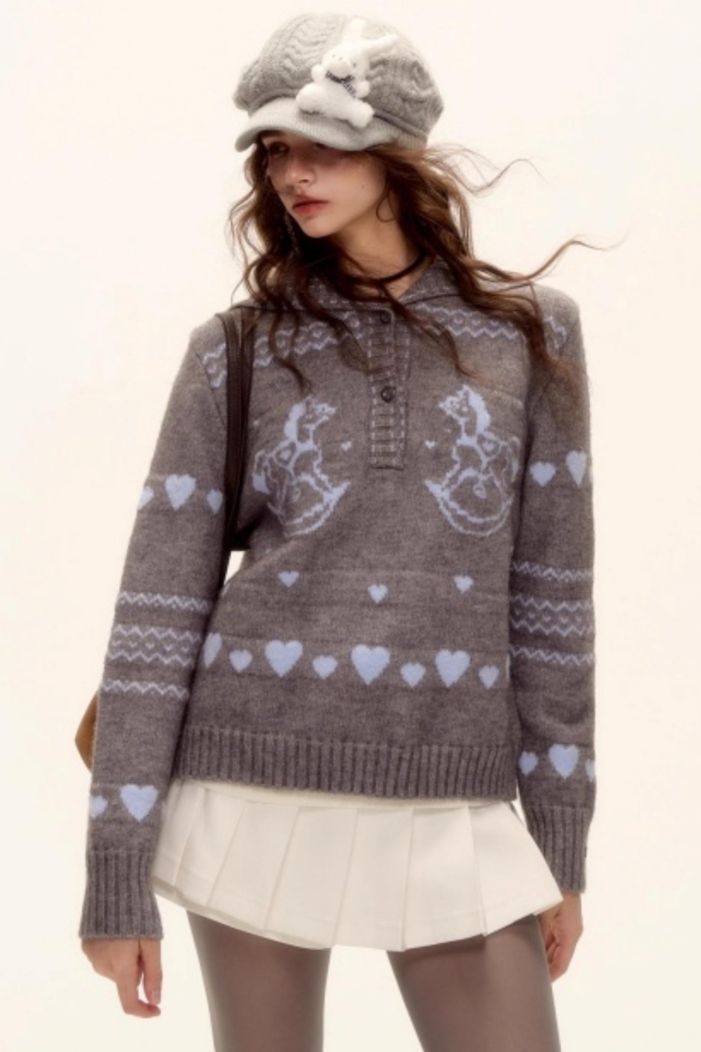 Retro Jacquard Knit Sweater