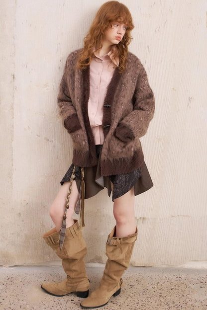 Cashew Flower Embroidered Long Sleeve Shirt