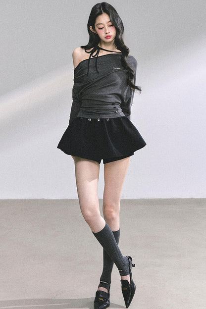 Korean Pink Halterneck Top