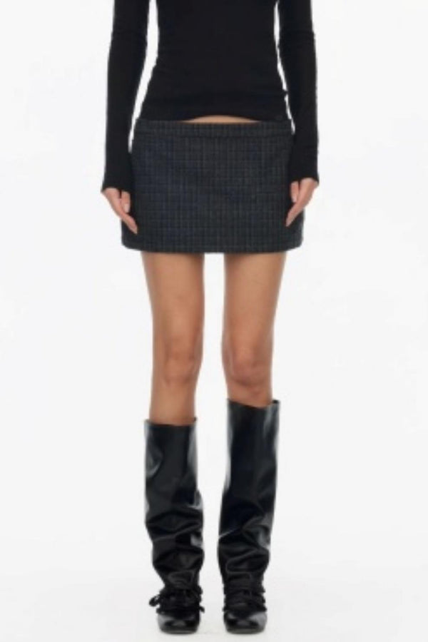 Asymmetrical Wool Coat Skirt Set-Up