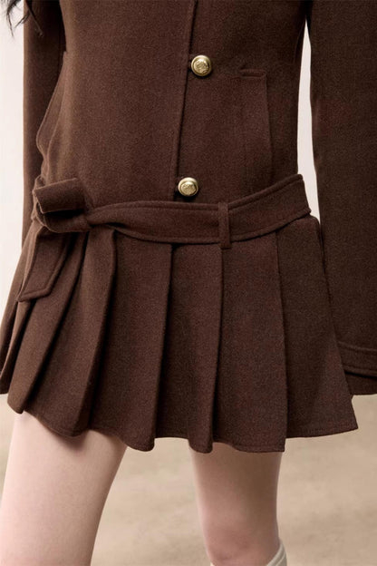 Stand-Up Collar Woolen Coat