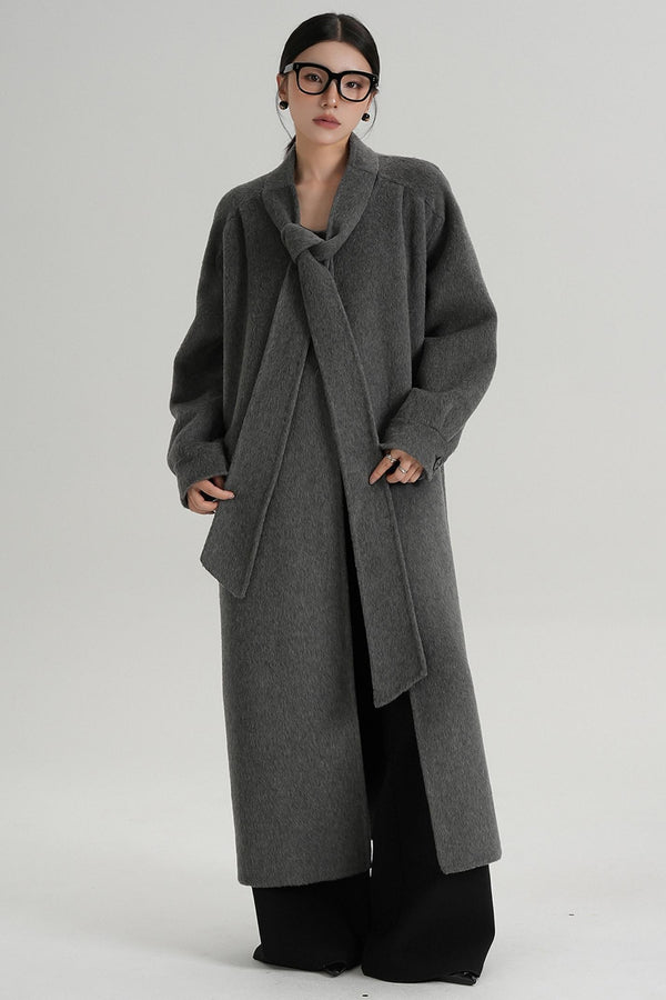 Temperament Woolen Long Coat