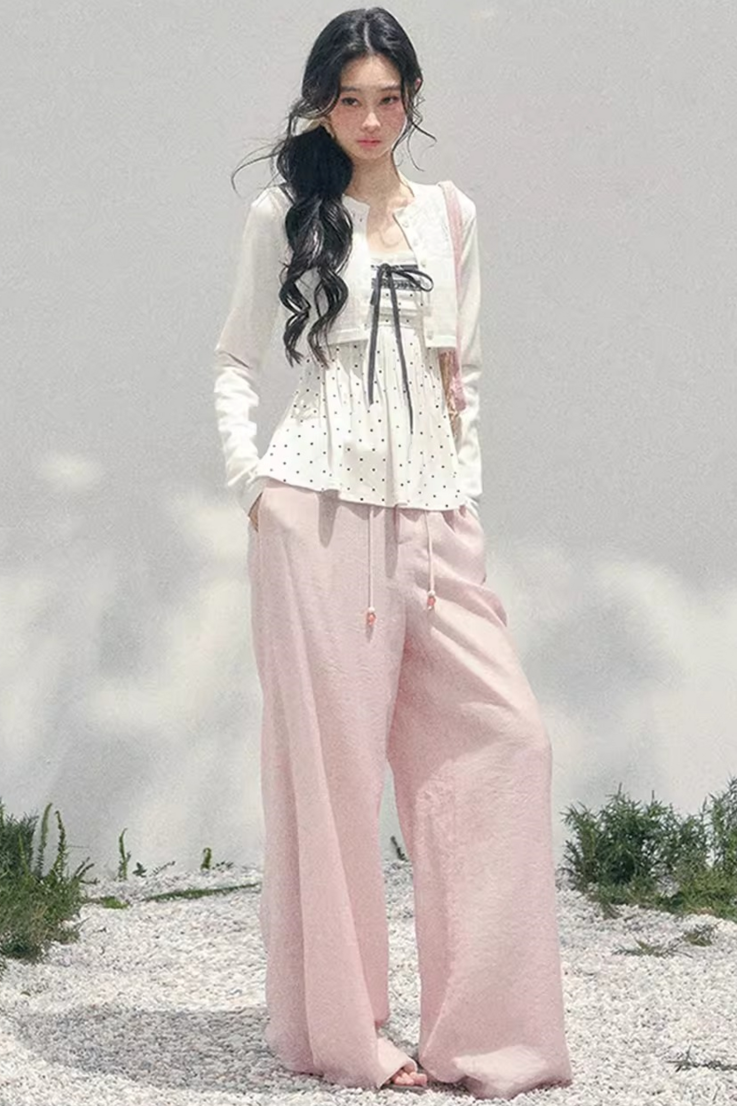 Polka Dot Lace Top Set-Up