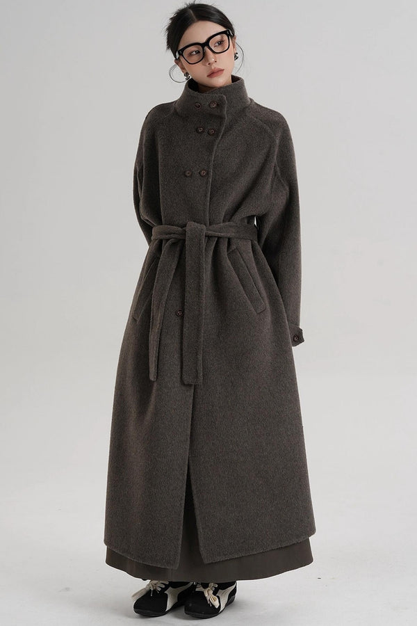 High Neck Wool Coat