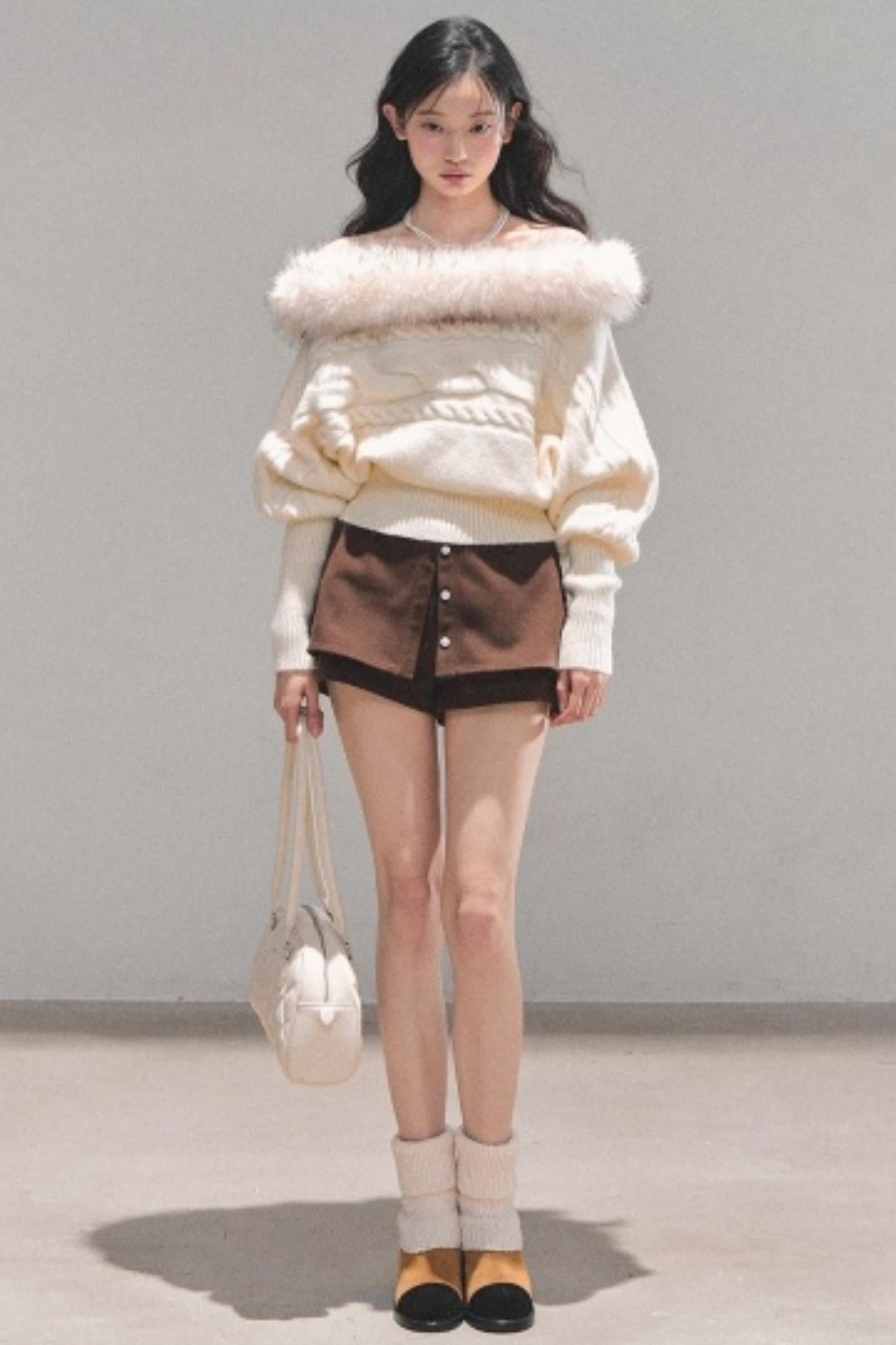 Tea Fragrance Mohair Sweater