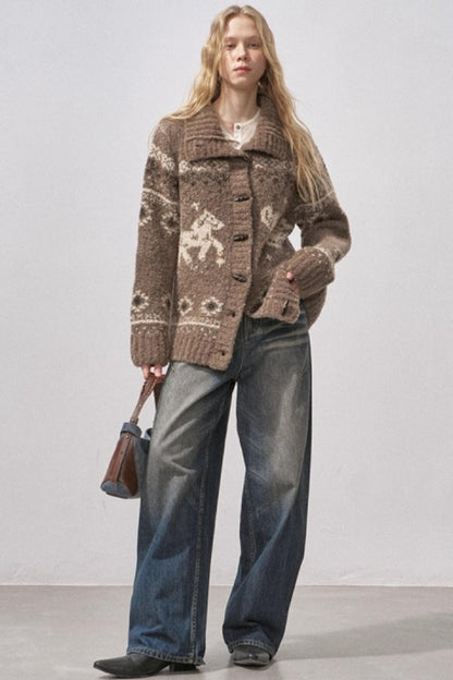 Bird and Pony Knit Cardigan
