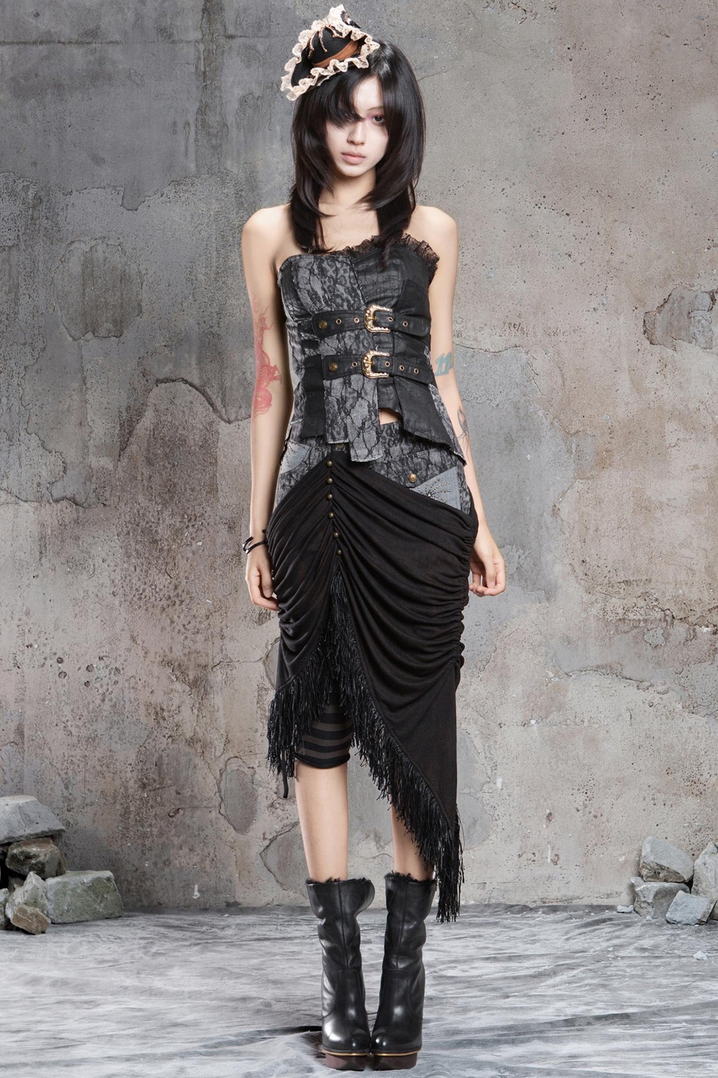 Retro Industrial Bandeau Top