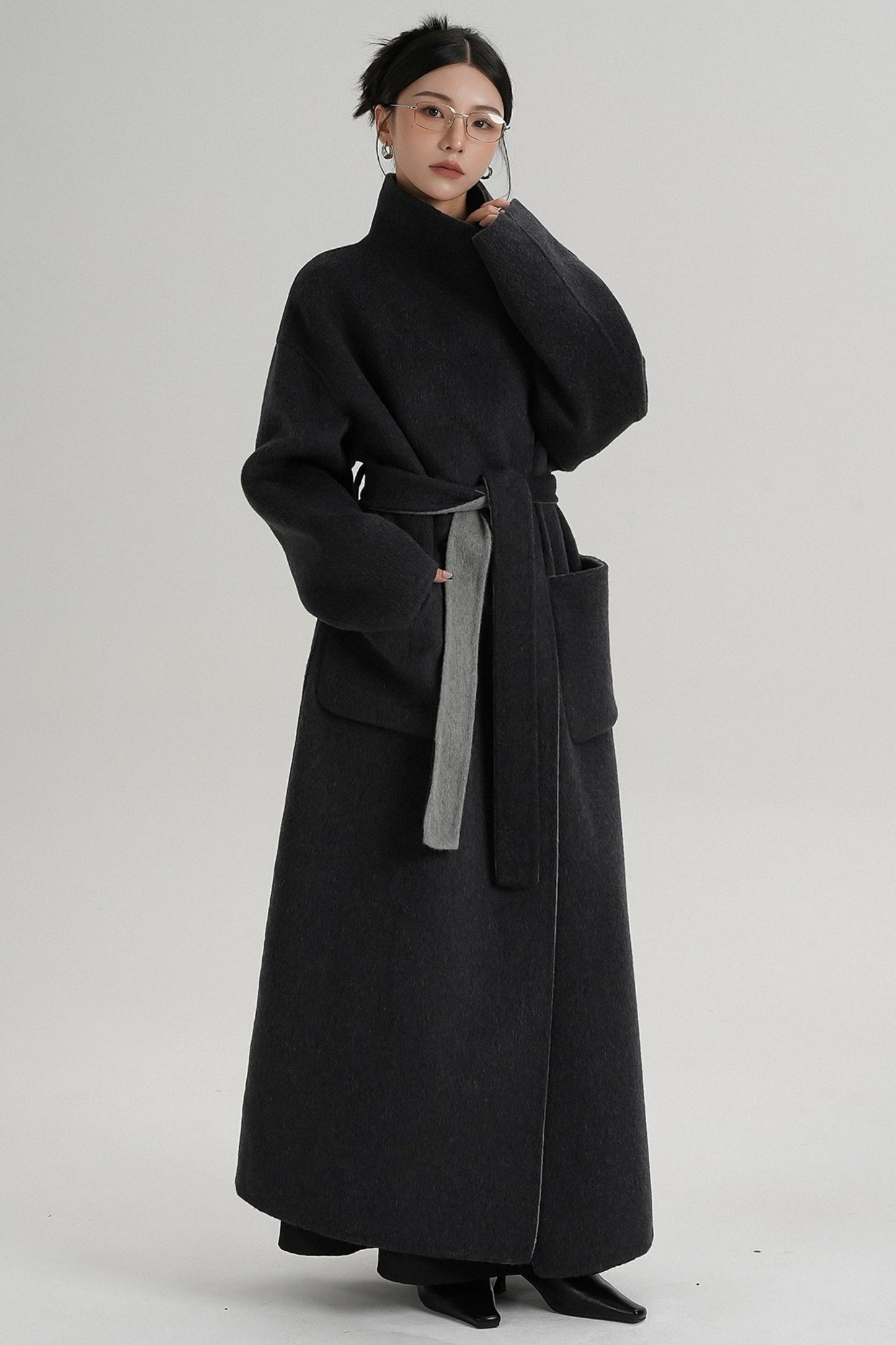 Stand-Up Wool Coat