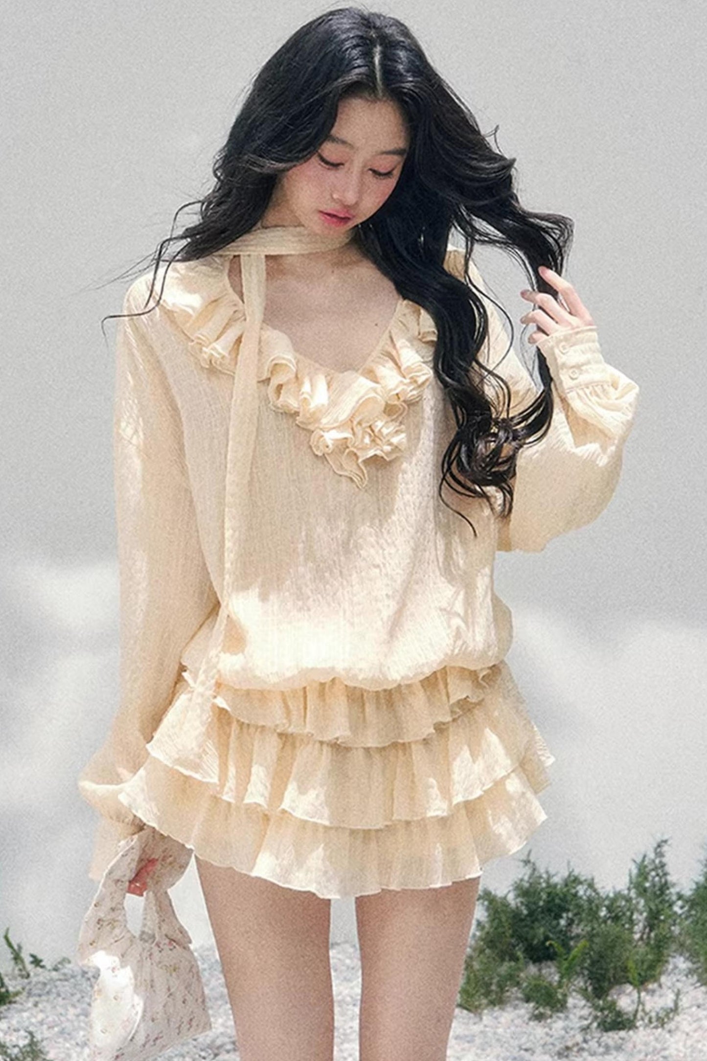 Evening Breeze French Dress Set