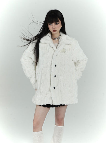 Lamb mid-length padded coat