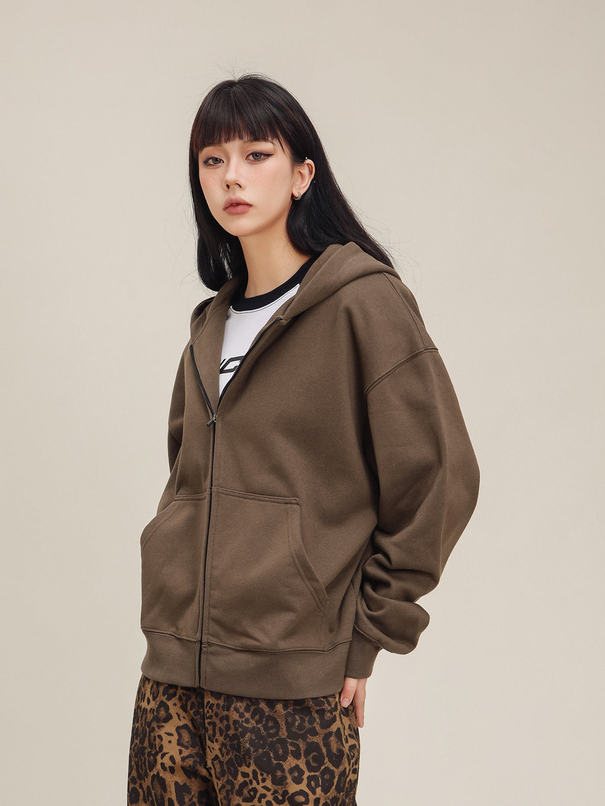 American cardigan hooded jacket