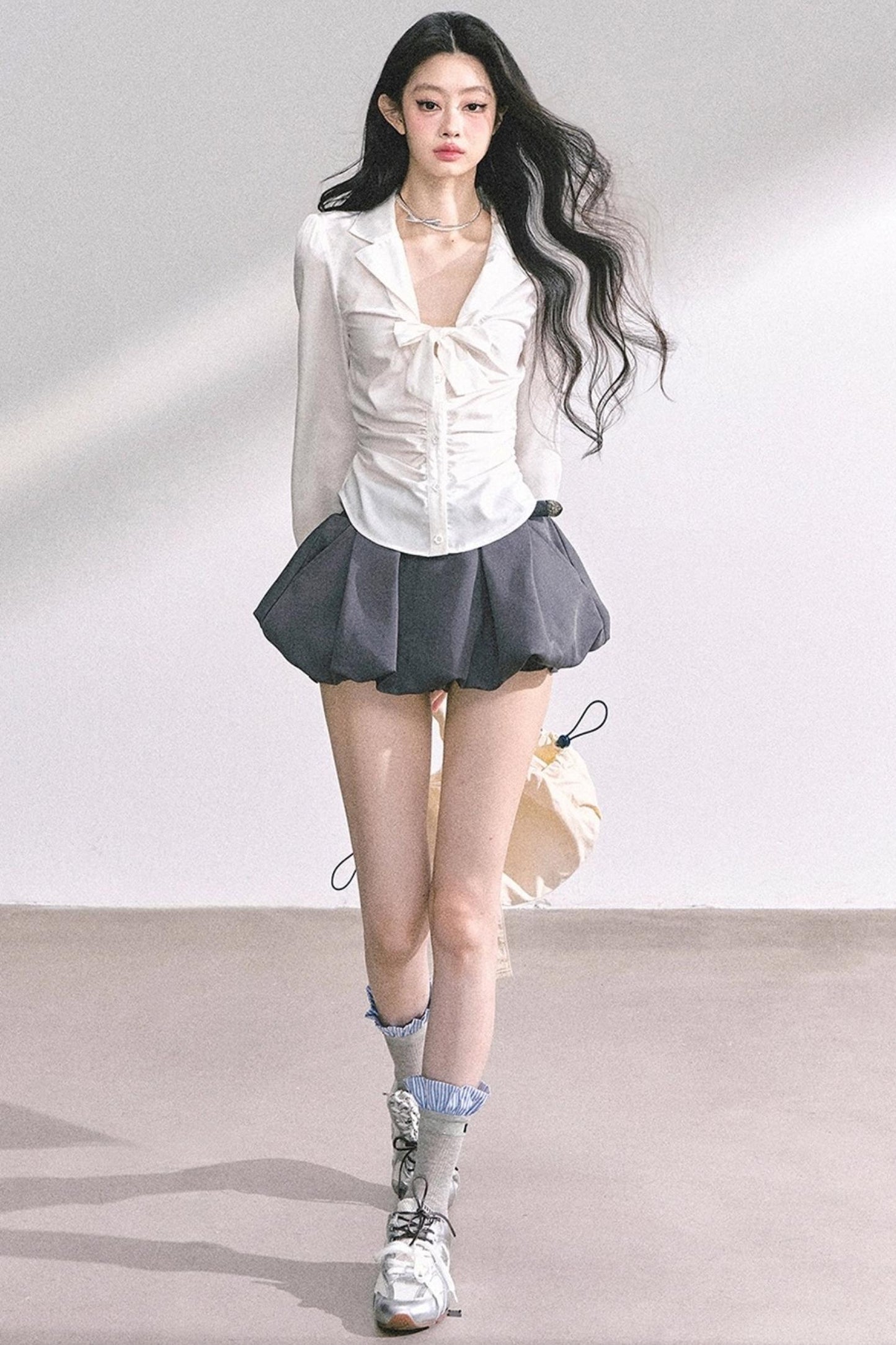 White Moonlight V-Neck Shirt