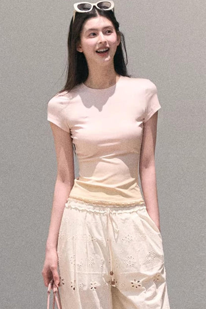 그라데이션 레이스 여름 탑