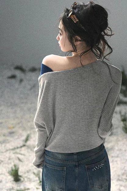 The Ashes Schulterfreies Strick-Oberteil