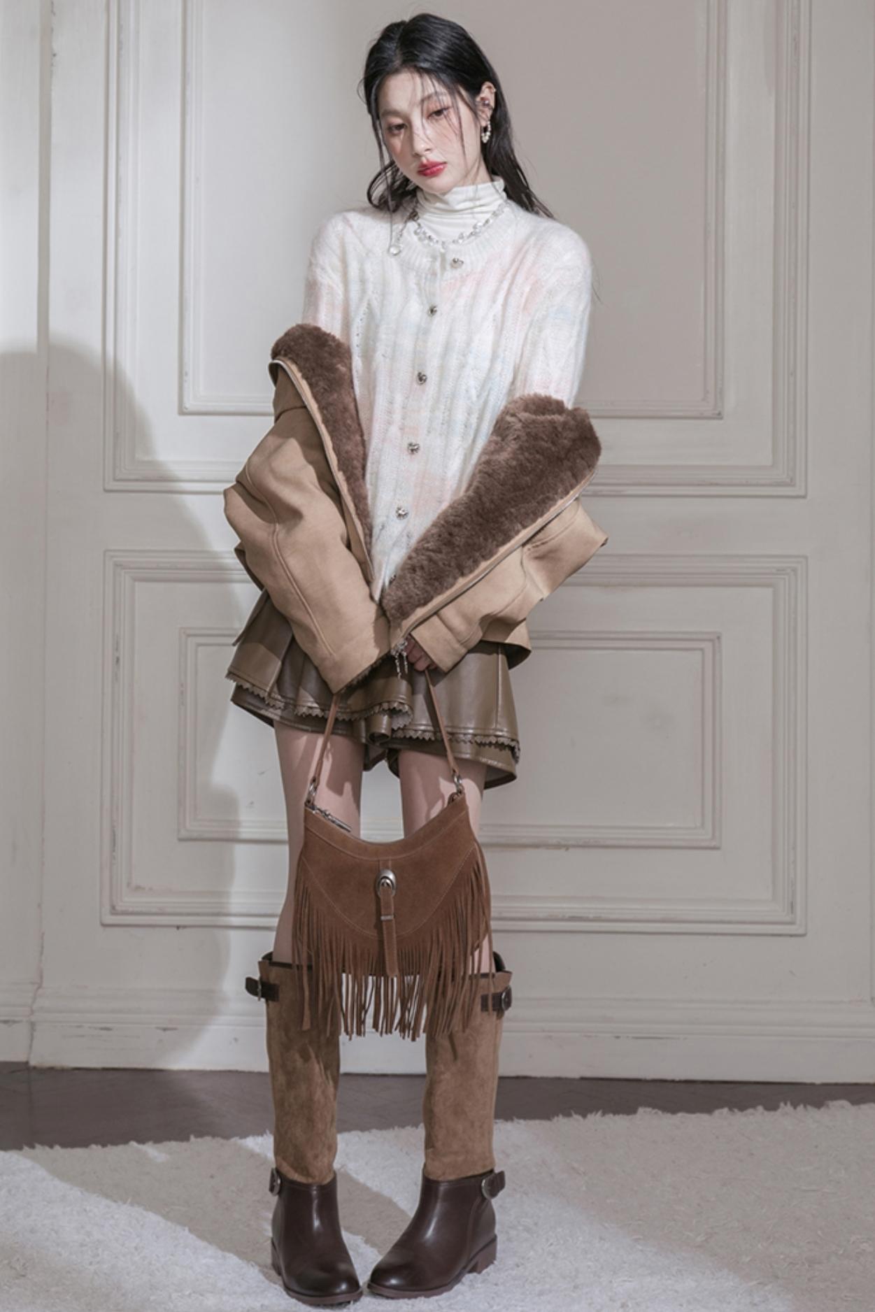 Gradient Wool Cardigan