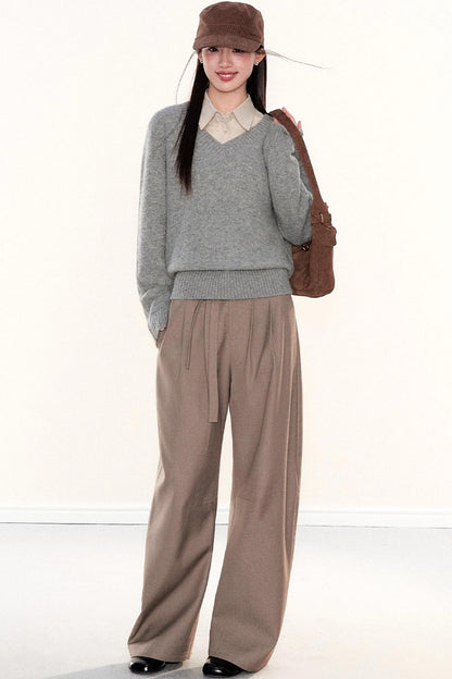 Soft Knit V-Neck Sweater